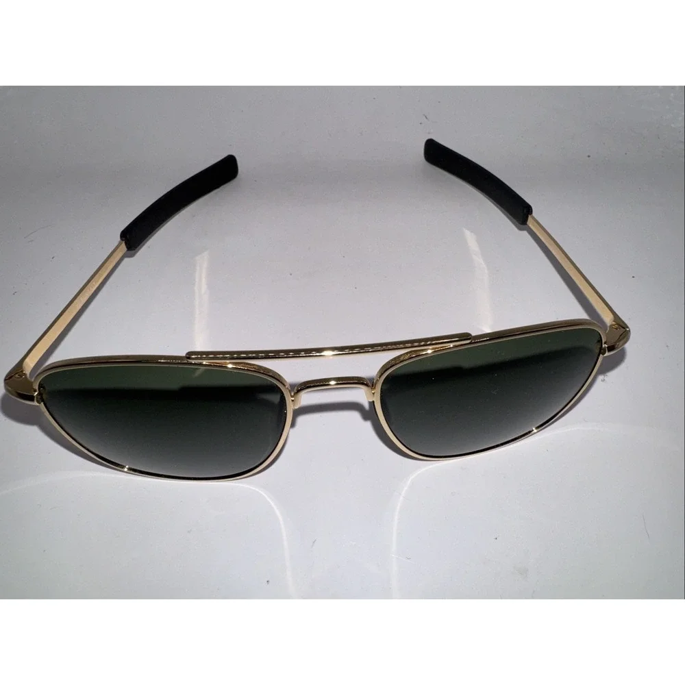 Sungait A285 54/18/145 Sunglasses Aviator Black Metal Frame With Grips S9